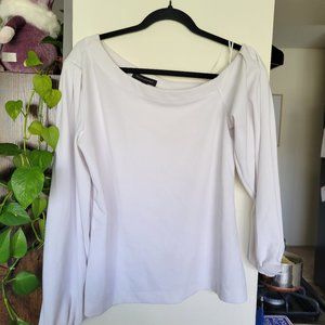 Banana Republic One Shoulder, off the shoulder, White Blouse
